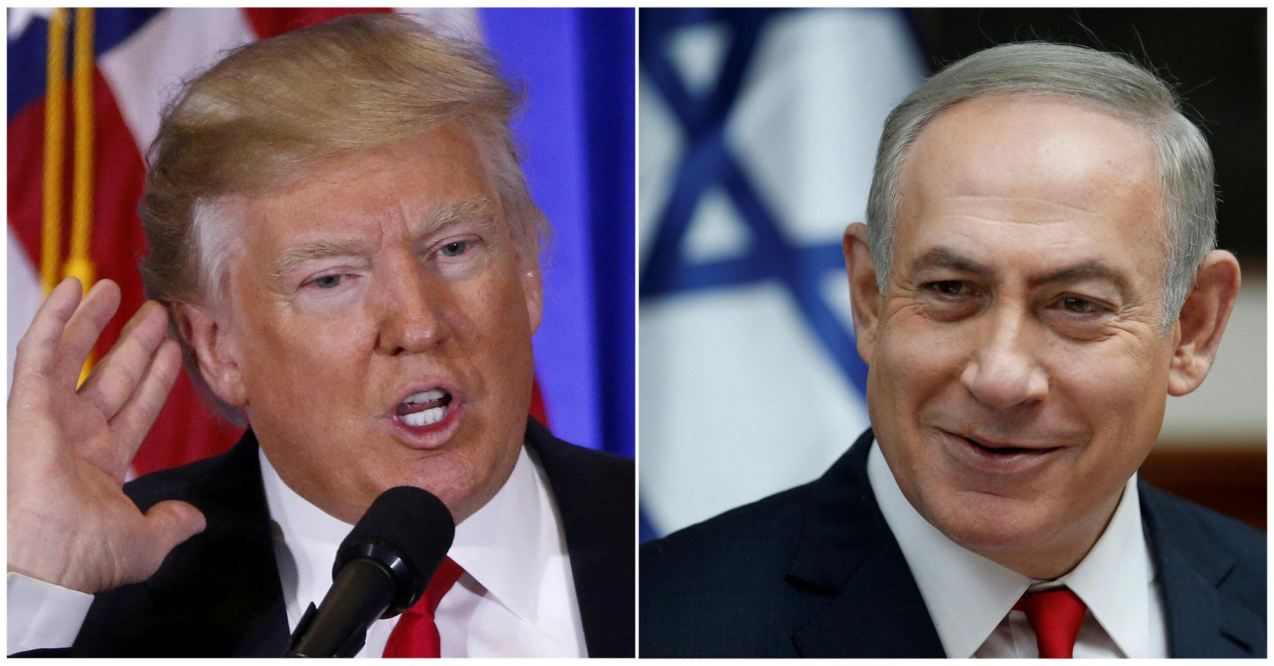 File photo combination of U.S. President Donald Trump and Israeli Prime Minister Benjamin Netanyahu