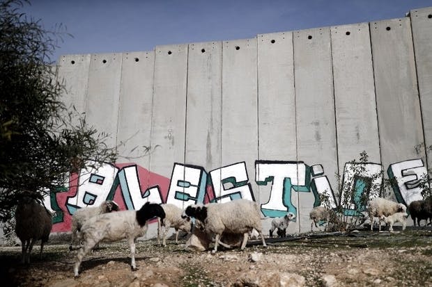 ISRAEL-PALESTINIAN-CONFLICT-WALL-ART