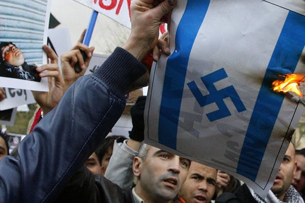 israeli flag swastika