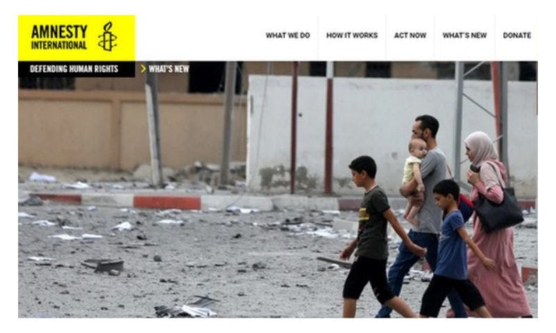 Amnesty-led statement of solidarity with Gaza ignores Hamas atrocities