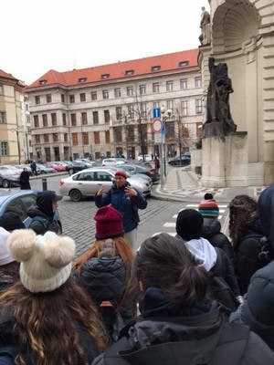 Mt Scopus students in Prague, 2018 (Tuvia Book)