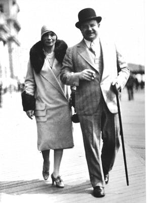 The author's grandparents, Celia and Charles Liebowitz, on the Atlantic City boardwalk in 1928.