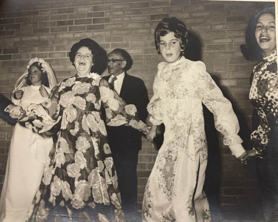 A 1970s wedding celebration at the Auckland synagogue hall