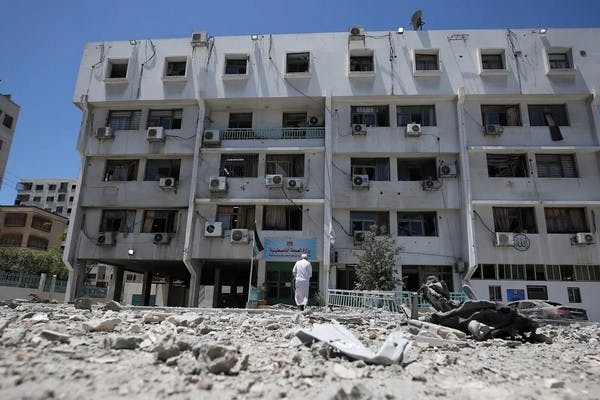 The Gaza Health ministry building bombed (AP)