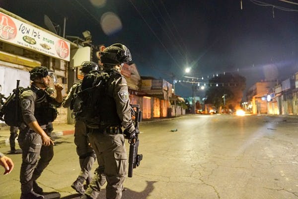 Israeli police on patrol in Lod (courtesy Israeli police)