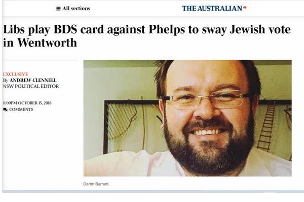 Headline from The Australian in 2018 (screen capture)