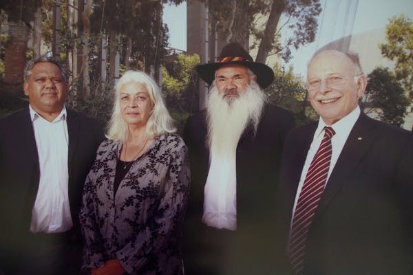Mark Leibler with Indigenous leaders Noel Pearson, Professor Marcia Langton and Pat Dodson