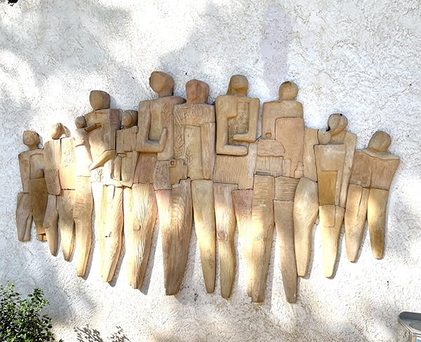 An artwork celebrating coexistence at Givat Haviva