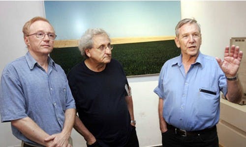 From left: Grossman, Yehoshua and Oz (Photo: Alon Ron)