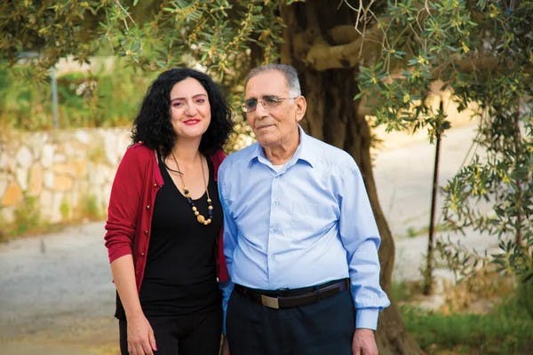 Fida Jiryis with her father, Sabri, in Fassouta, 2017 (Courtesy Fida Jiryis)