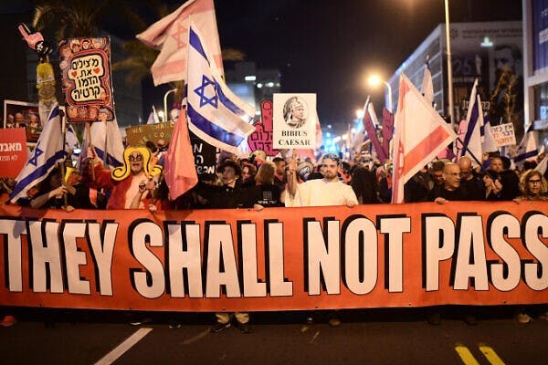 Protest in Tel Aviv in February (Tomer Applebaum)