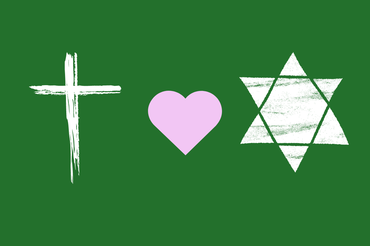 Cross, heart, star of David